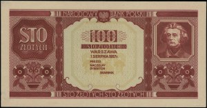 One-sided proof printing of the main page of a banknote with nomi...