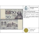 50 złotych, 2.01.1964; seria KH, numeracja 1204395, pró...