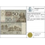50 złotych, 2.01.1964; seria KH, numeracja 1204395, pró...