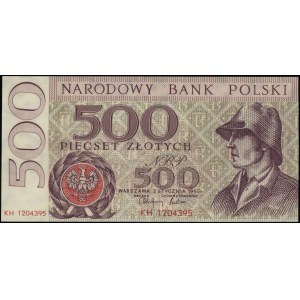 500 zlatých, 2.1.1965; séria KH, číslovanie 1204395, pr...