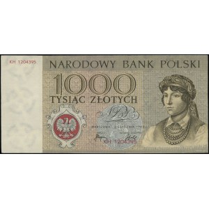 1.000 oro, 2.01.1965; serie KH, numerazione 1204395, ...
