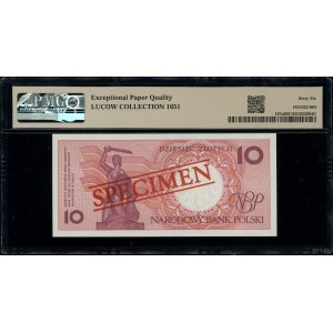 10 złotych, 1.03.1990; seria A, numeracja 0000000, czer...