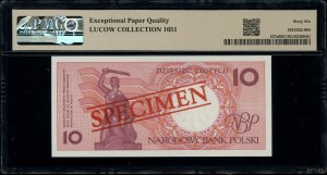 10 zloty, 1.03.1990; series A, numbering 0000000, red....