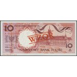 10 złotych, 1.03.1990; seria A, numeracja 0000000, czer...
