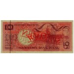 10 złotych, 1.03.1990; seria A, numeracja 0000000, czer...