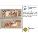 100 złotych, 1.03.1990; seria A, numeracja 0000000, cze...