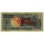 200 złotych, 1.03.1990; seria A, numeracja 0000000, cze...