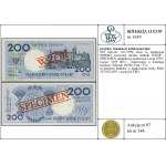 200 złotych, 1.03.1990; seria A, numeracja 0000000, cze...