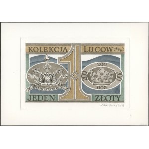 Projekt banknotu o nominale 1 złoty specjalnie wykonany...
