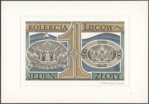 The design of the 1 zloty banknote specially made...