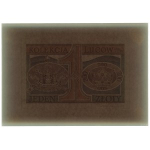 Projekt banknotu o nominale 1 złoty specjalnie wykonany...