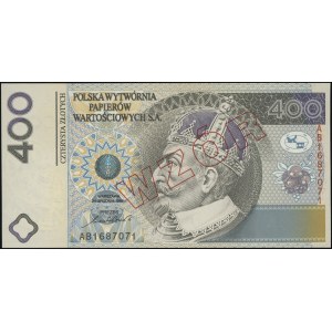 400 złotych, 24.12.1996; 400-lecie stołeczności Warszaw...