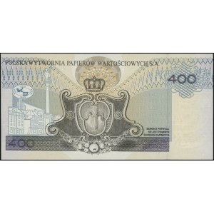 400 złotych, 24.12.1996; 400-lecie stołeczności Warszaw...