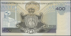 400 zloty, 24.12.1996; 400th Anniversary of Warsaw's Capital...