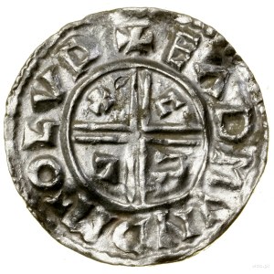 Denier de type Crux, (991-997), Londres, Edmund minster, Av :...