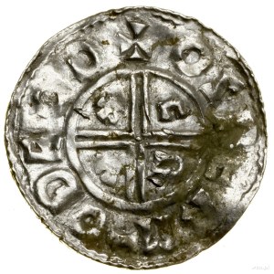 Denar typu Crux, (991-997), Thetford, mincerz Osbern; A...