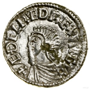 Denár s dlhým krížom, (997-1003), Shrewsbury, minster ...