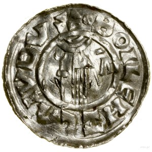 Denar, (972-999), Visegrád (Prague); Av: Hand of providence....