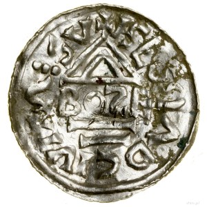 Denar, (972-999), Visegrád (Prague); Av: Hand of providence....