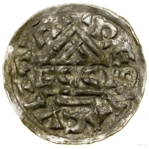 Denar, (985-995), Ratyzbona, mincerz Ag; Aw: Krzyż, w k...