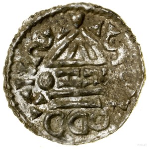 Denarius, (1002-1009), Salzburg, Kid minter; Av: Cross, w...