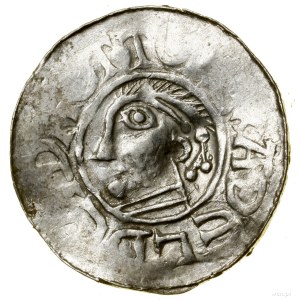 Denár, (983-1002), Goslar; Av: Hlava vľavo, OTTO REX A...