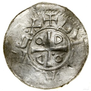 Denár, (983-1002), Goslar; Av: Hlava vľavo, OTTO REX A...