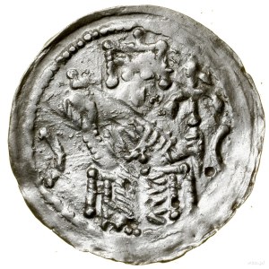 Denarius, (1157-1166); Av: Emperor Frederick Barbarossa seven...