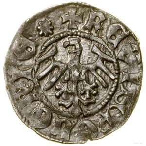 Kronen-Halbpfennig, (1408), Kraków; Av: Krone, + MONE ✸ ...
