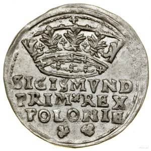 Grosz, 1545, Kraków; horizontal inscription in three lines, ...