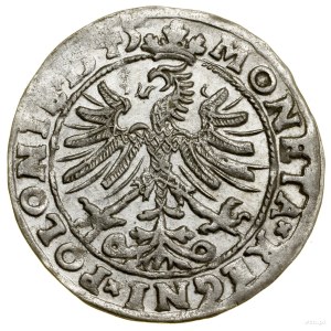 Grosz, 1545, Kraków; horizontal inscription in three lines, ...