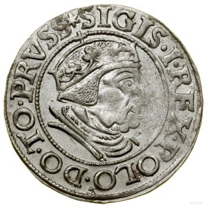 Grosz, 1538, Gdansk; tip of obverse legend PRVSS; Bia...