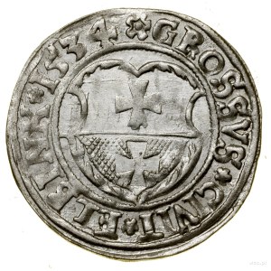Grosz, 1534, Elblag; endings of legends PR / ELBINK; Białk...