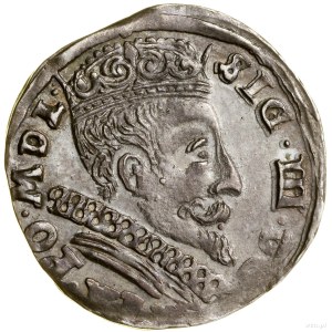 Trojak, 1599, Vilnius; on the reverse is the Swan coat of arms (treasurer...