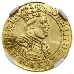 Dukat, 1688, Gdańsk; Aw: Popiersie króla w koronie i zb...