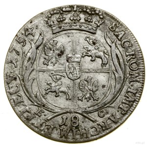 Ort, 1754 EC, Lipsko; na ruke panovníka tri prstene....