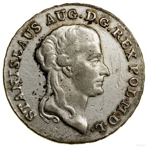 Two-zloty coin, 1789 EB, Warsaw; under the coat of arms shield lite...