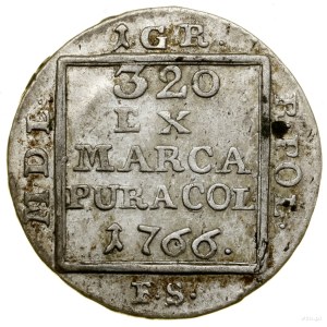Silberpfennig, 1766 FS, Warschau; Krone über Monogramm....