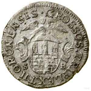 Trojak, 1765 SB, Torun; auf der Rückseite beginnt das Sternchen ...