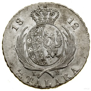 Due zloty (1/3 di tallero), 1812 IB, Varsavia; Kahnt 1269....