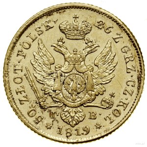 50 złotych, 1819 IB, Warszawa; odmiana z wysoką krawędz...