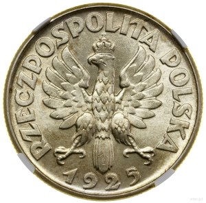 2 złote, 1925, Filadelfia; popiersie kobiety z kłosami,...