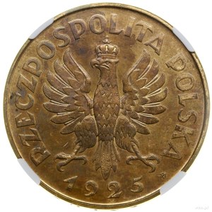 5 złotych, 1925, Warszawa; Konstytucja - odmiana z 81 p...