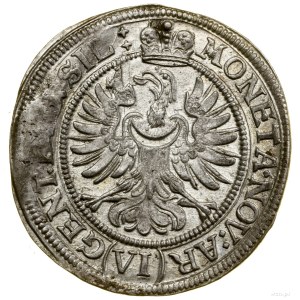 6 krajcars, 1673, Brzeg; ends of legends WOLAUIENSIS /...