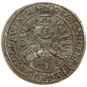 15 krajcarów, 1675 CB, Brzeg; odmiana z końcówkami lege...