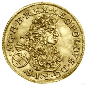 1/4 ducat, 1688 SHS, Wroclaw; Av: Bust of ruler in p...