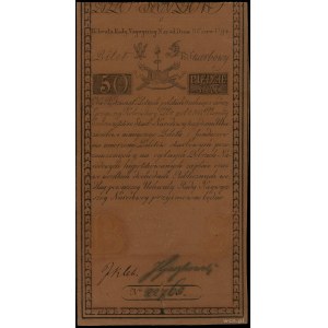 50 Polish zlotys, 8.06.1794; series C, numbering 2276....