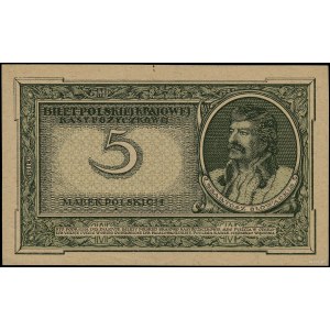 5 Polish marks, 17.05.1919; series E, numbering 789635....