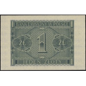 1 zloty, 1.03.1940; serie A, numerazione 0000000, senza...