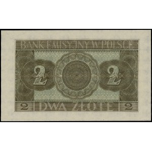 2 złote, 1.03.1940; seria B, numeracja 0000000, bez per...